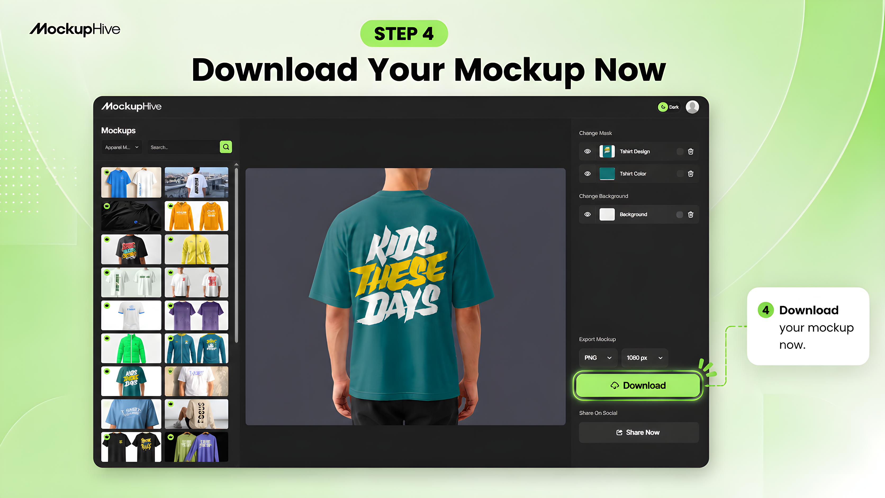 Download Your Mockup with mockuphive