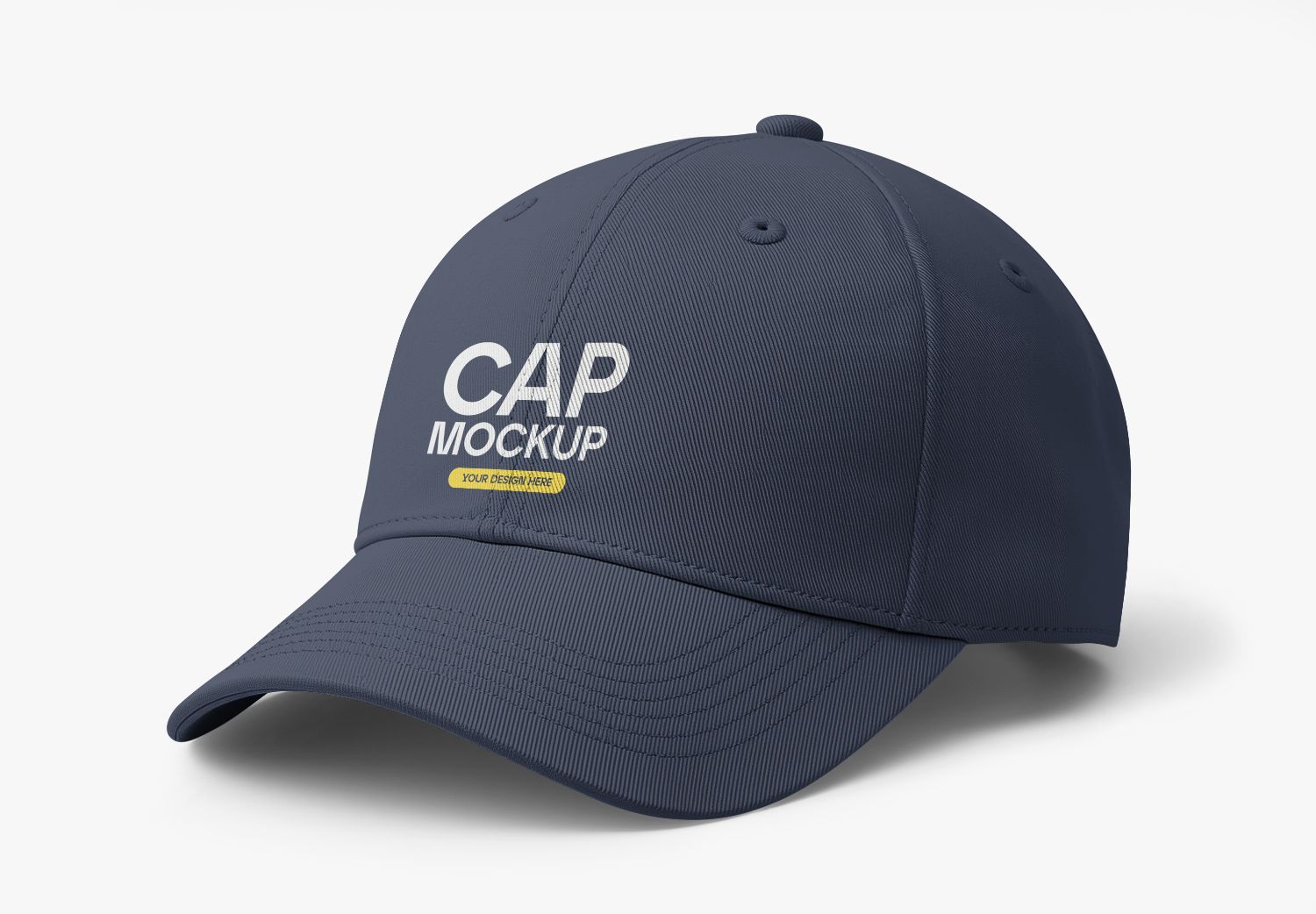 Navy Blue Baseball Cap Mockup for Designers