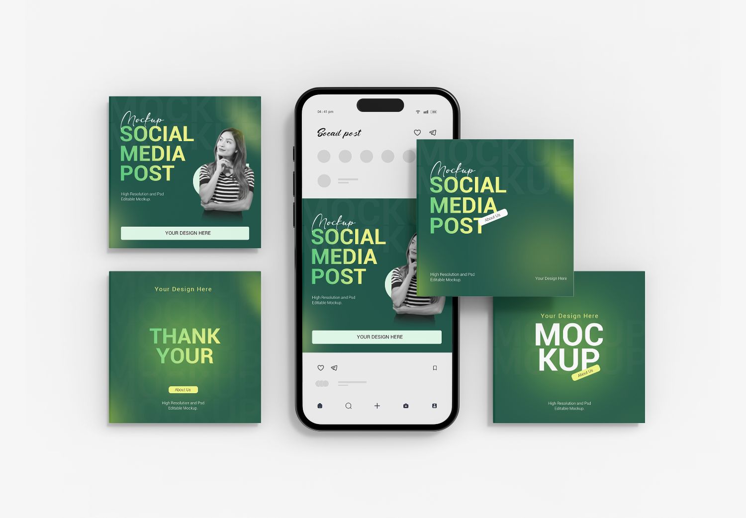 Social Media Post Mockup – Premium PSD for Instagram & Mobile Feeds