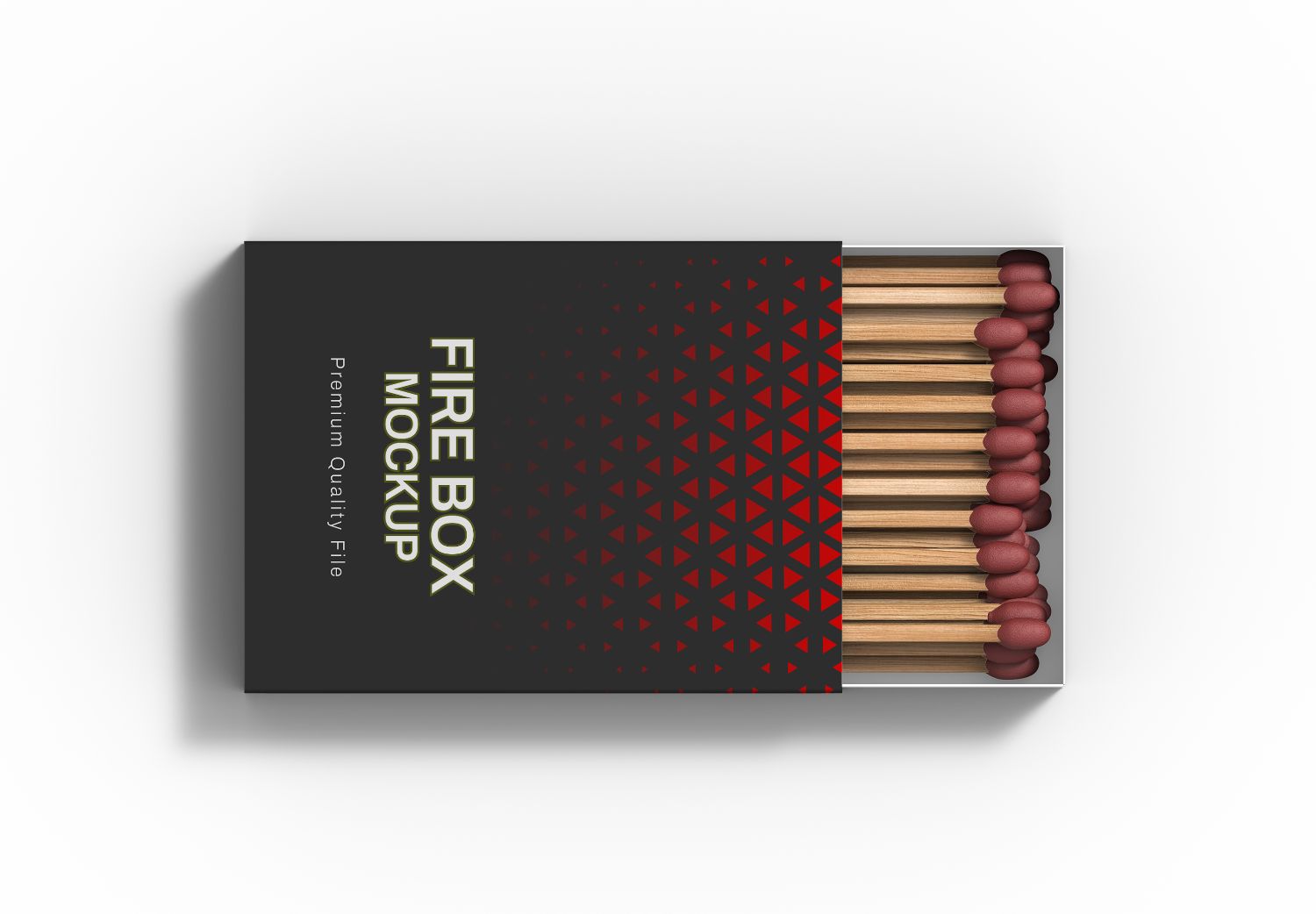 Premium Fire Box Mockup: Realistic Matchbox Design for Branding & Packaging