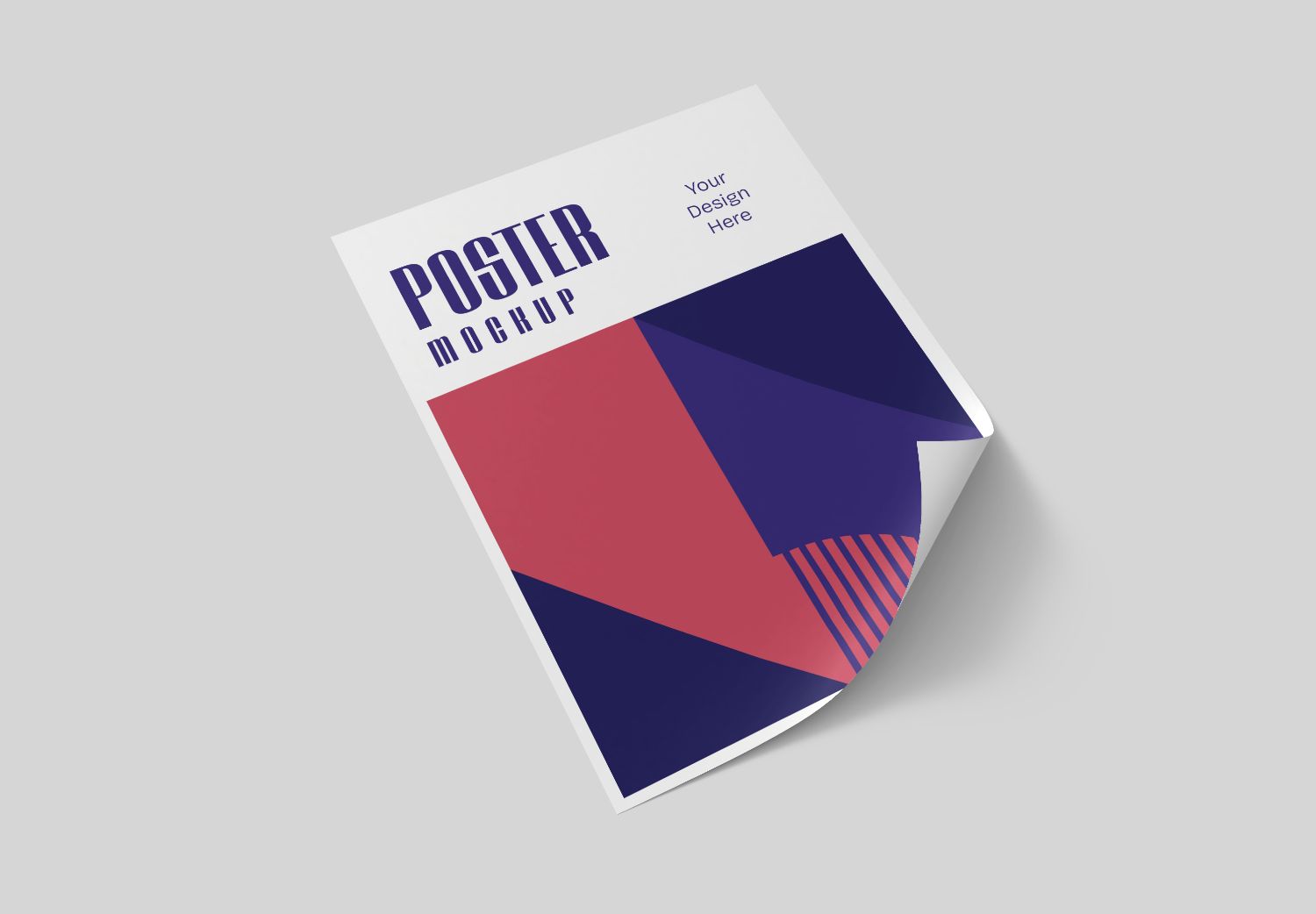Folded Corner Poster Mockup – Premium PSD for Branding & Event Design