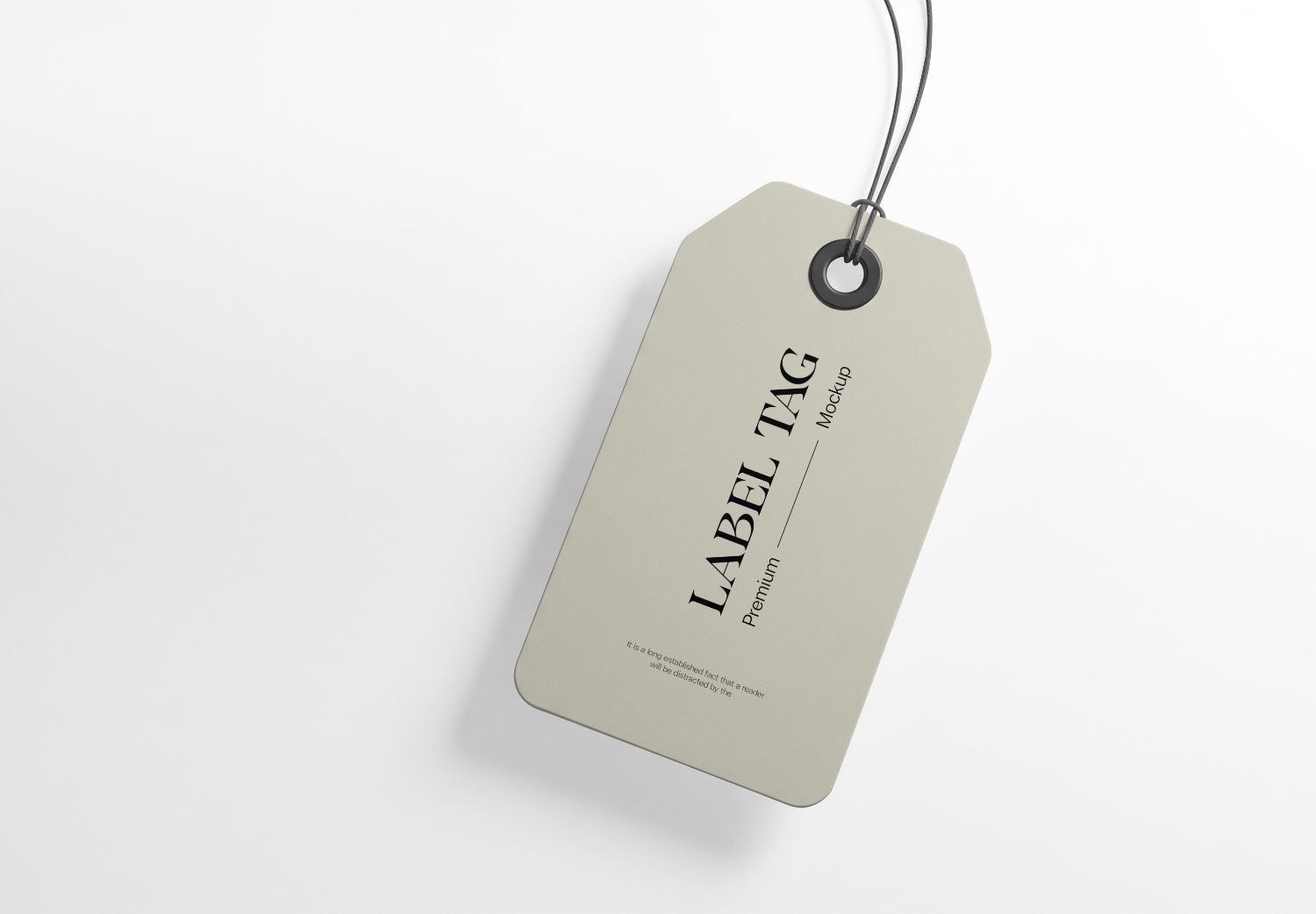 Premium Label Tag Mockup – PSD for Product Branding & Packaging