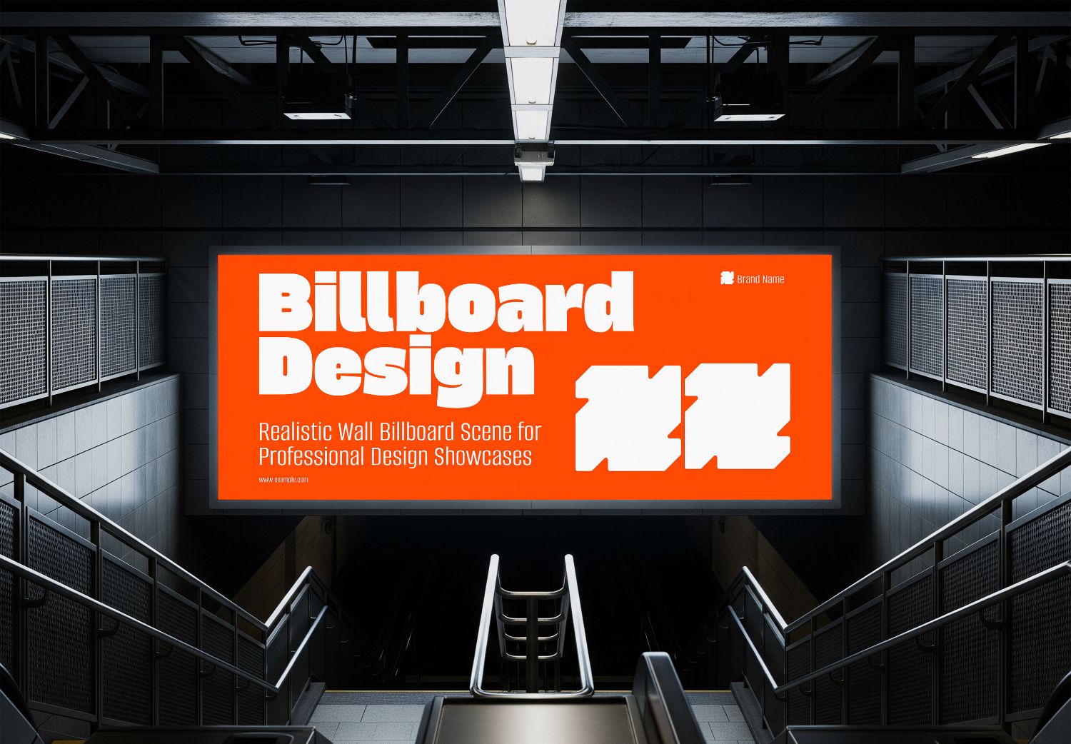 Subway Station Billboard Mockup for Professional Design Presentations