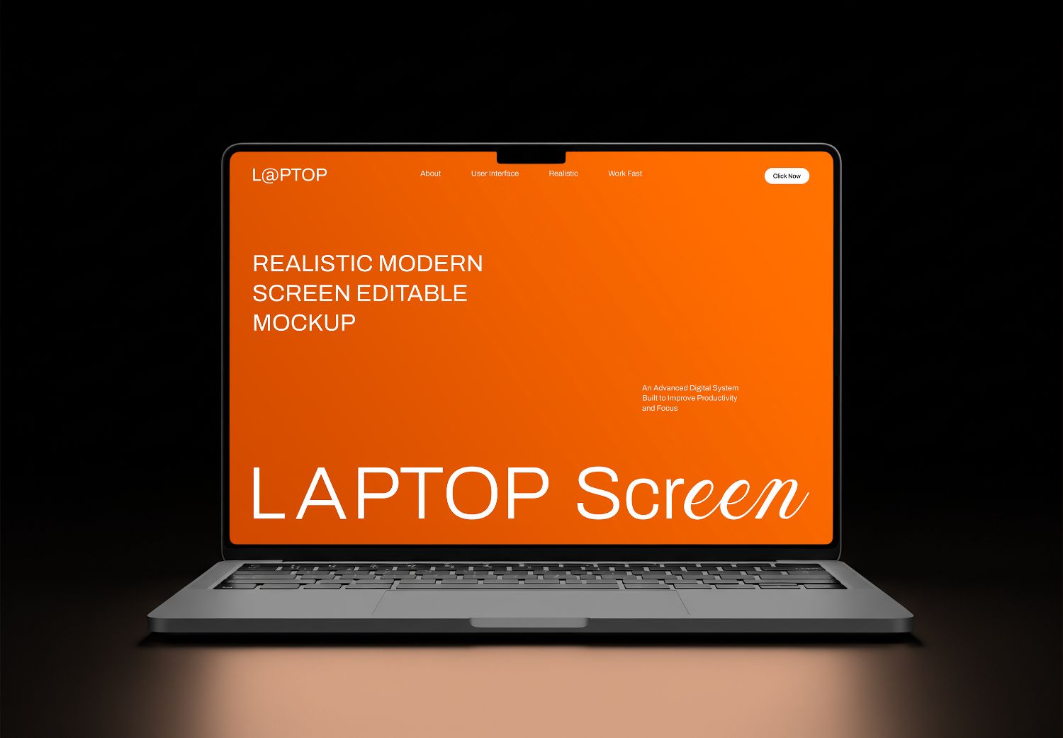 Modern Laptop Screen Mockup Template