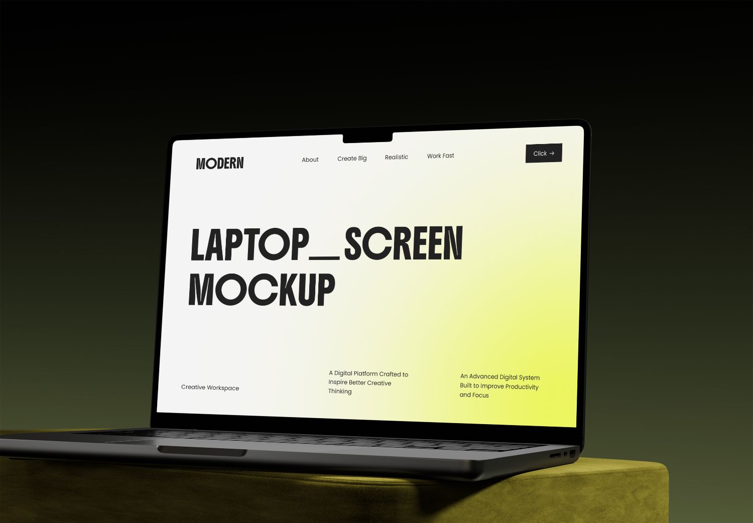Modern & Update Laptop Screen Mockup