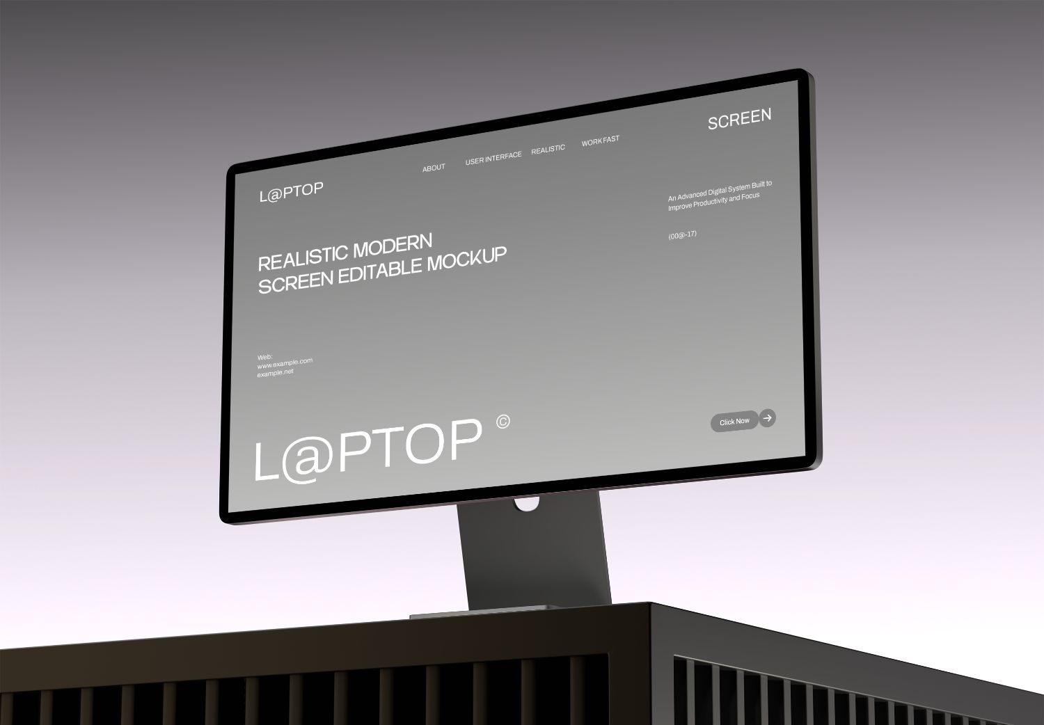 Modern Laptop Screen Mockup