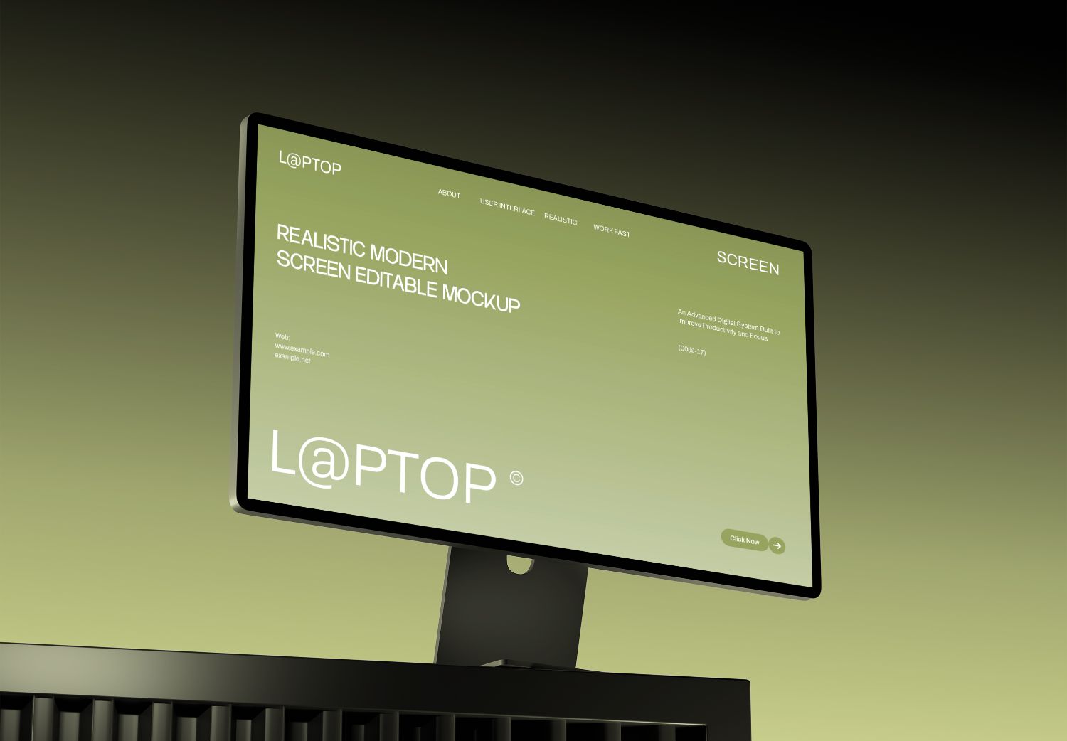 Modern Monitor Screen Mockup