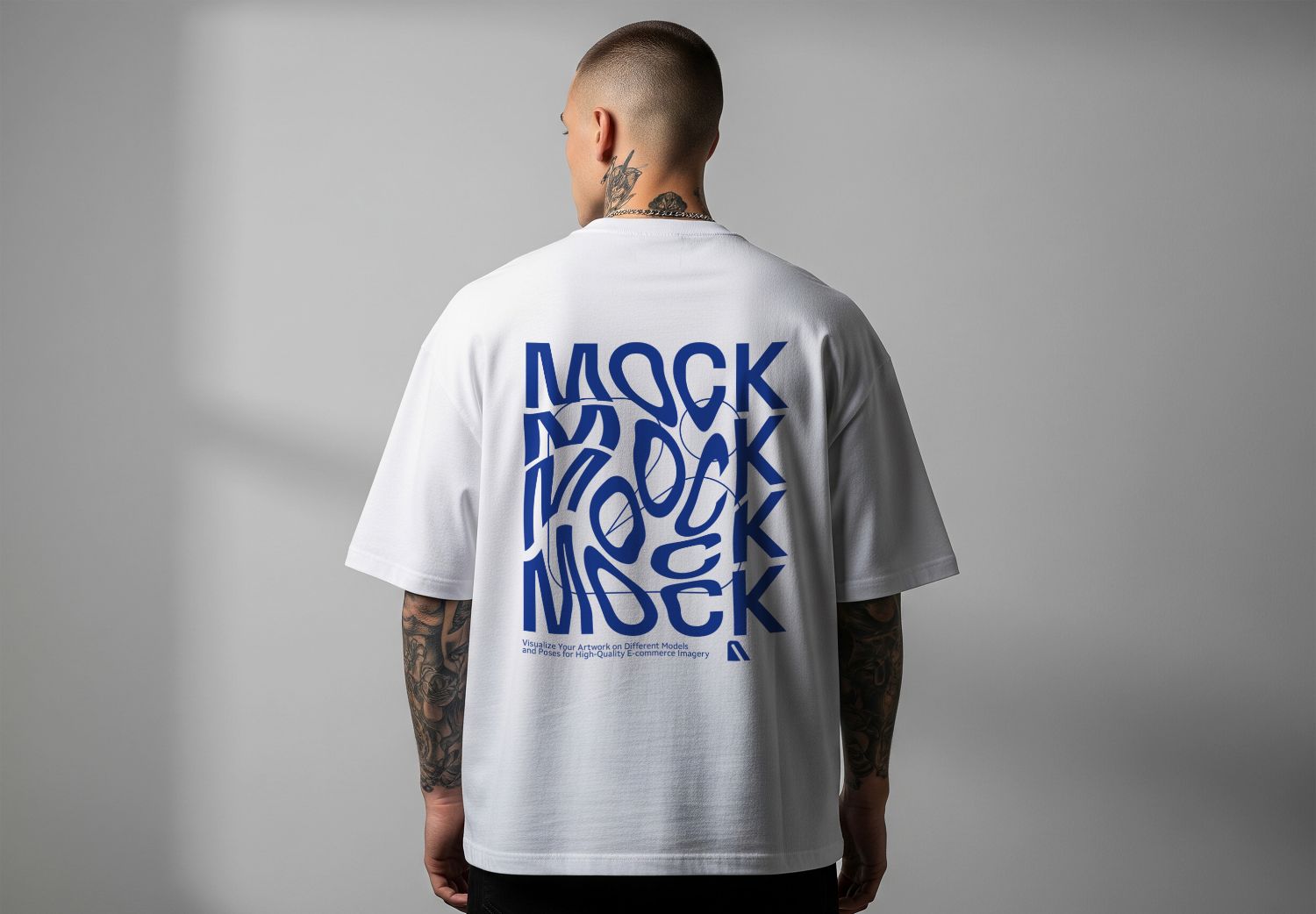 Men's White T-Shirt Mockup for Brand Visuals