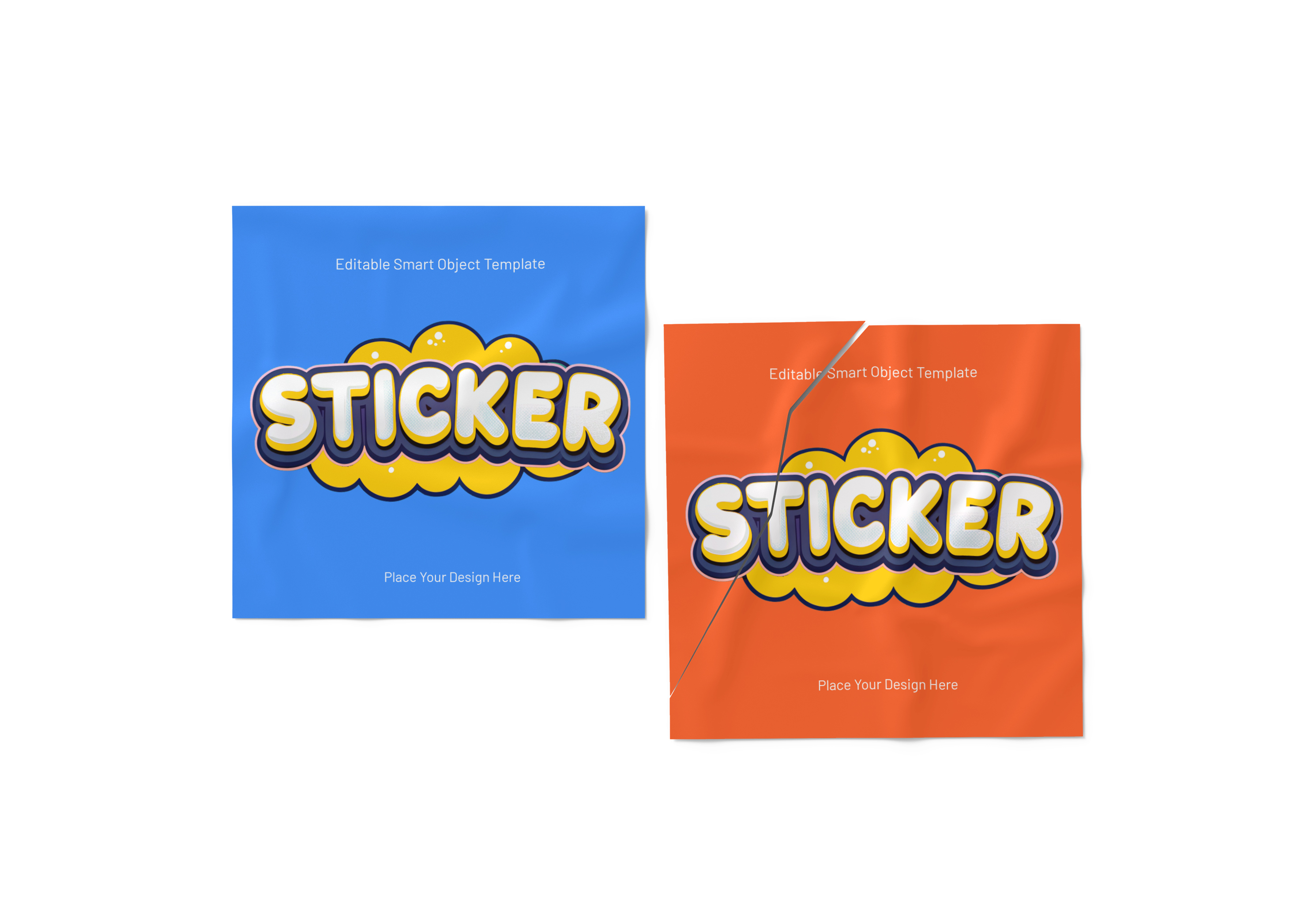 Vibrant Sticker Template Mockup for Creative Projects