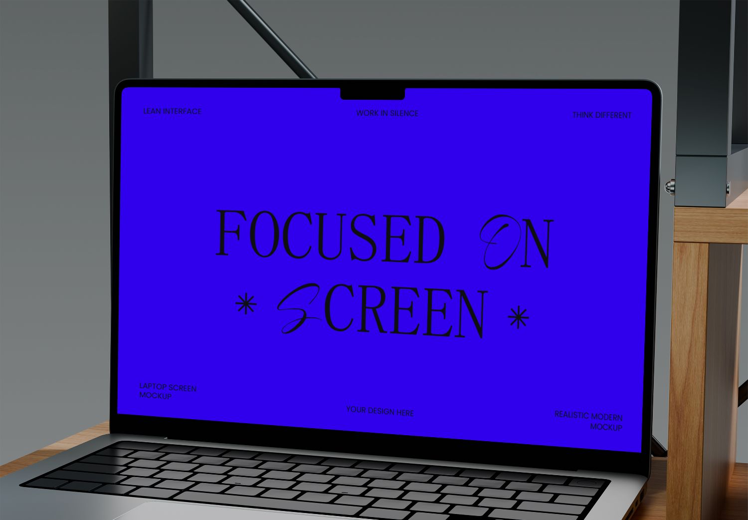 Realistic Modern Laptop Screen Mockup for Web Designers
