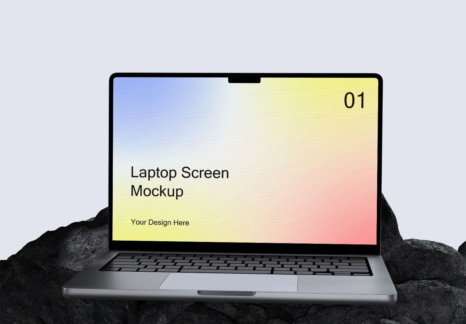 Gradient Laptop Screen Mockup for Designers