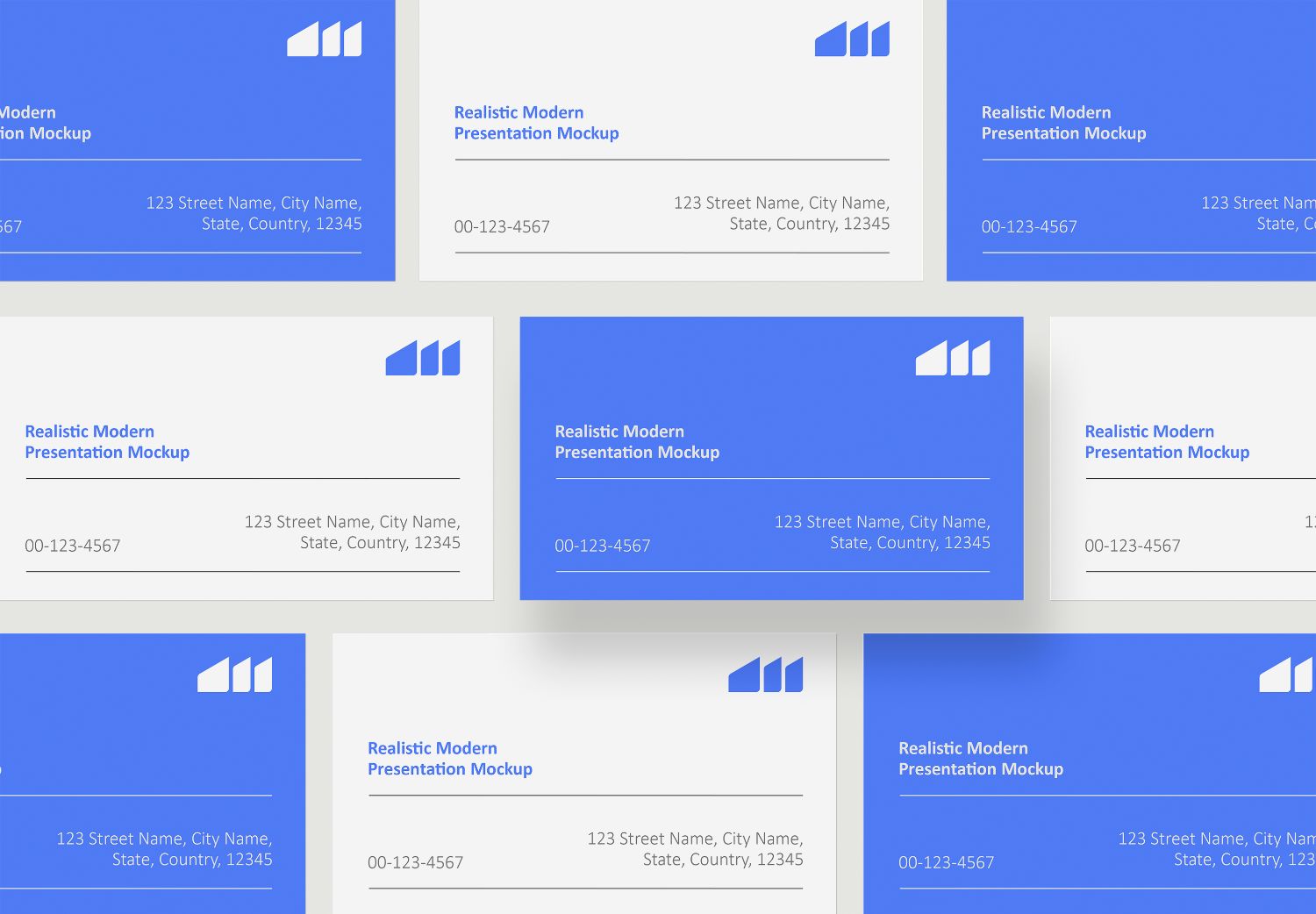 Realistic Modern Presentation Mockup Set